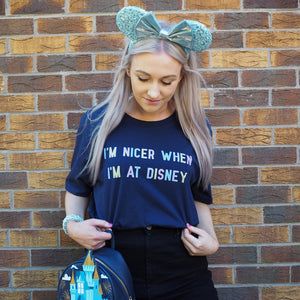 I'm Nicer When Navy And Pastel Unisex Tee