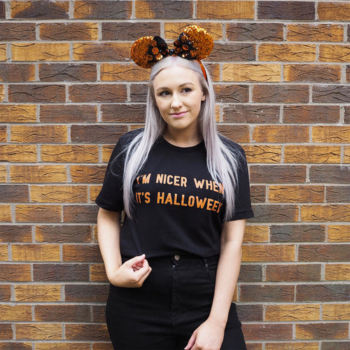 I'm Nicer When It's Halloween Unisex Tee